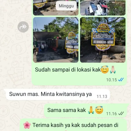 Pengiriman Papan Bunga Duka Bolang Malingping