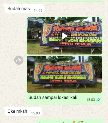 Pengiriman Papan Bunga Bolang Malingping